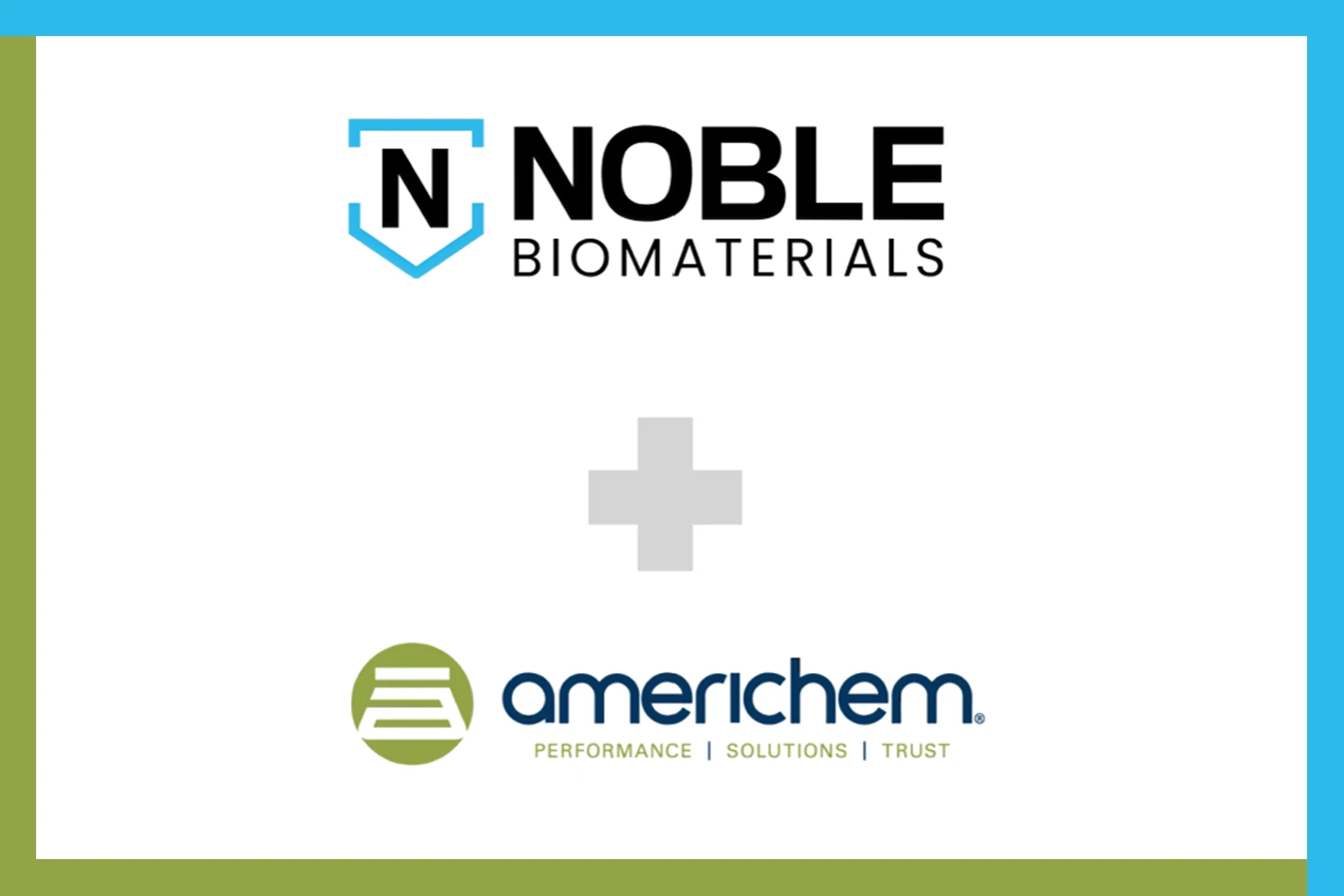 Noble Biomaterials + Americhem logos